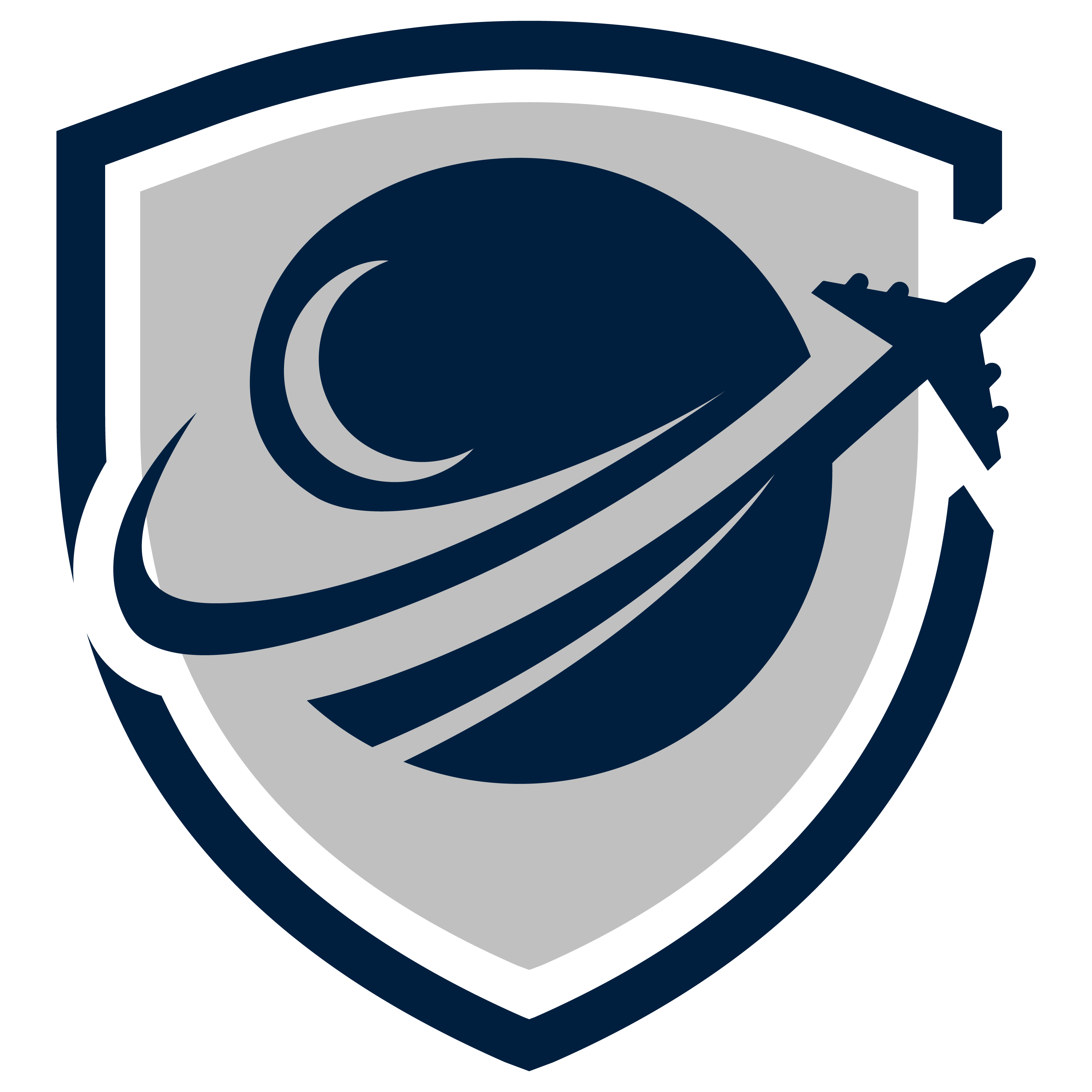 Lunar Global Logistics Shield Icon